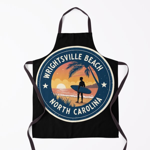 Item preview, Wrightsville Beach North Carolina Sticker – Surfboard Sunset Retro Design designed and sold by VividOrganica.