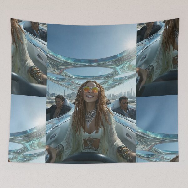 Item preview, Neo Mirage: Desert Drive into Tomorrow designed and sold by @futuristic_aiart.
