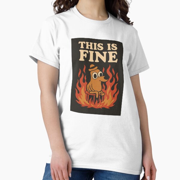 Item preview, THIS IS FINE? designed and sold by ZEYCAT.