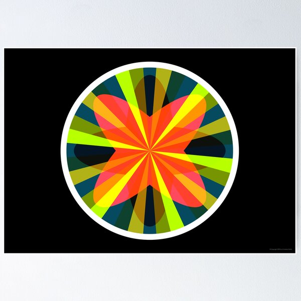 Exploding Plastic Rainbow #10 (abstract graphic art) Poster