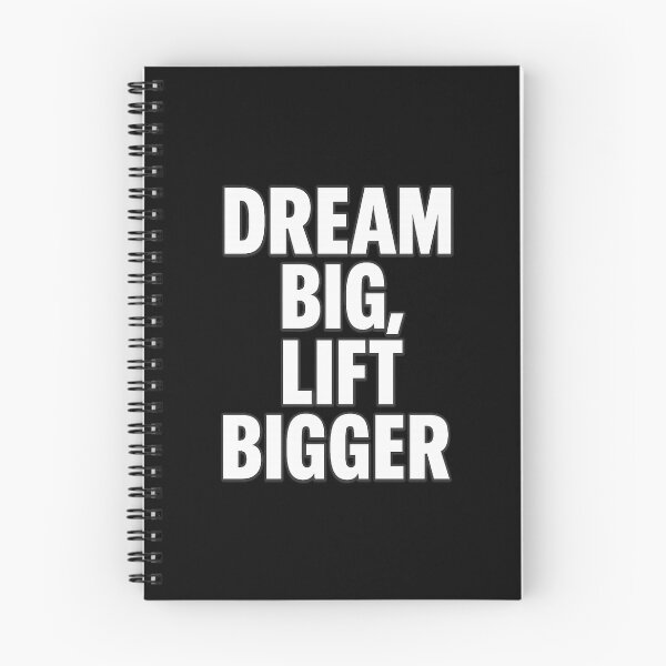 Item preview, Dream Big, Lift Bigger – Bodybuilding Quote designed and sold by Howling Ink.