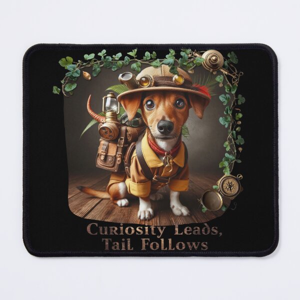 Item preview, explorer dog, a small dog with explorer equipment, designed and sold by miro-bob-design.