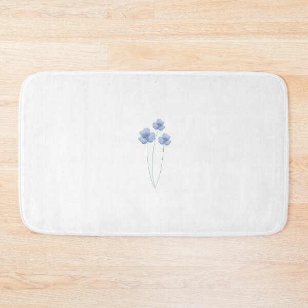 Item preview, Hand - draw sky blue flowers designed and sold by RetrooBloom.