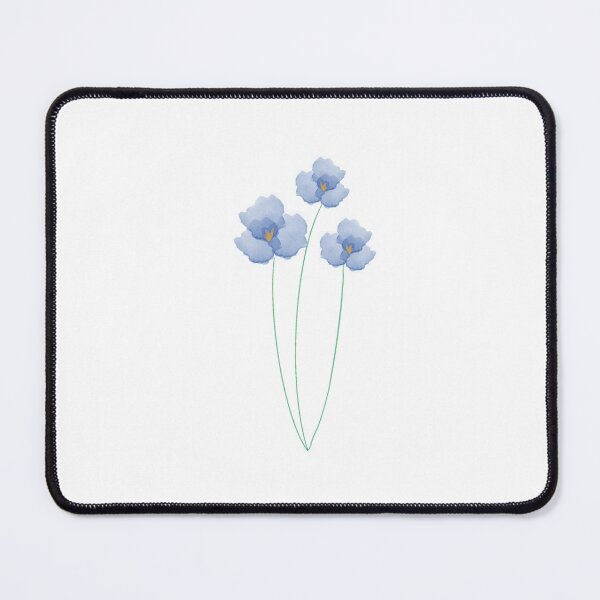 Item preview, Hand - draw sky blue flowers designed and sold by RetrooBloom.