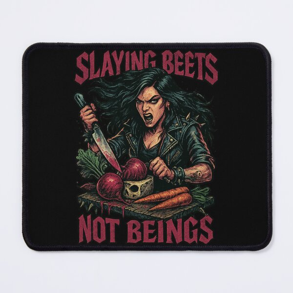 Item preview, Slaying Beets Not Beings - Gift for Vegan Metal Chef Warrior Art designed and sold by Jarminis.