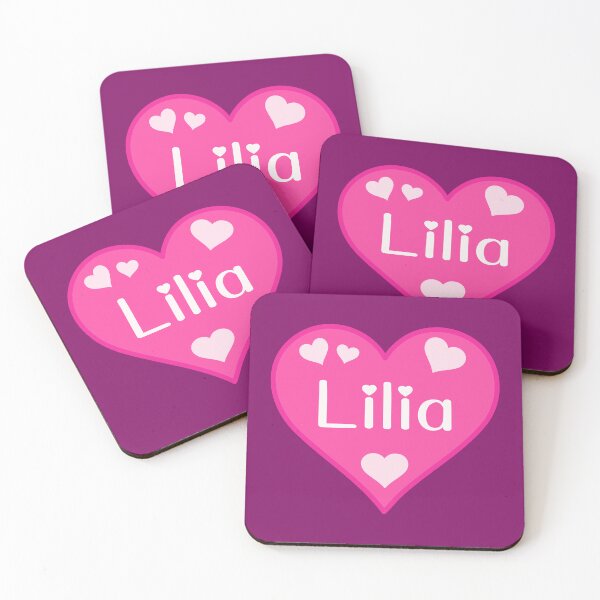 Item preview, Lilia Name Pink Heart  designed and sold by Jeallan Designs.