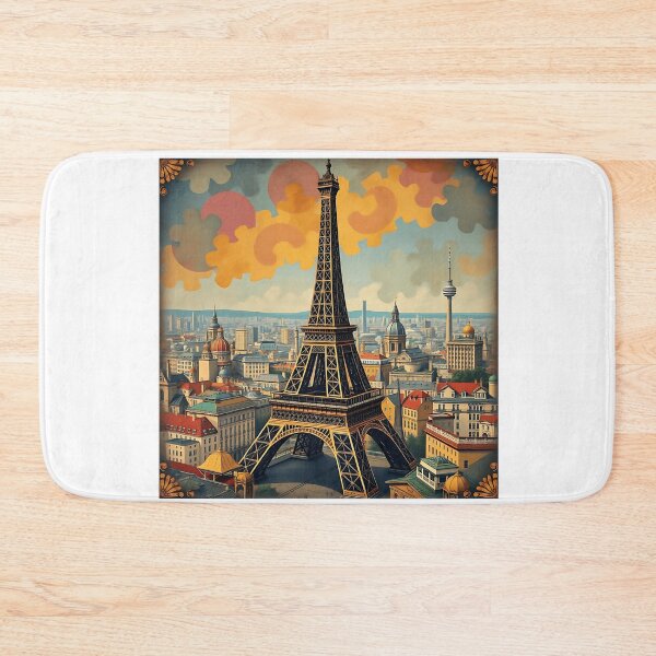Item preview, Colorful Art Deco Eiffel Tower Illustration designed and sold by sharon1210.