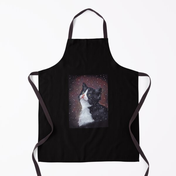 Item preview, Kitten in Snow, Pastel Painting, Winter, Tuxedo Cat, Snowflakes designed and sold by JoyfulWhimsy.