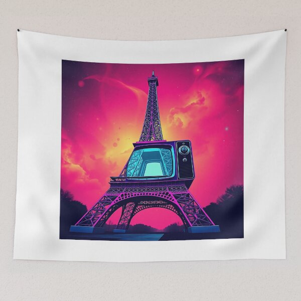 Item preview, 1980s Sci-Fi Eiffel Tower Art designed and sold by sharon1210.