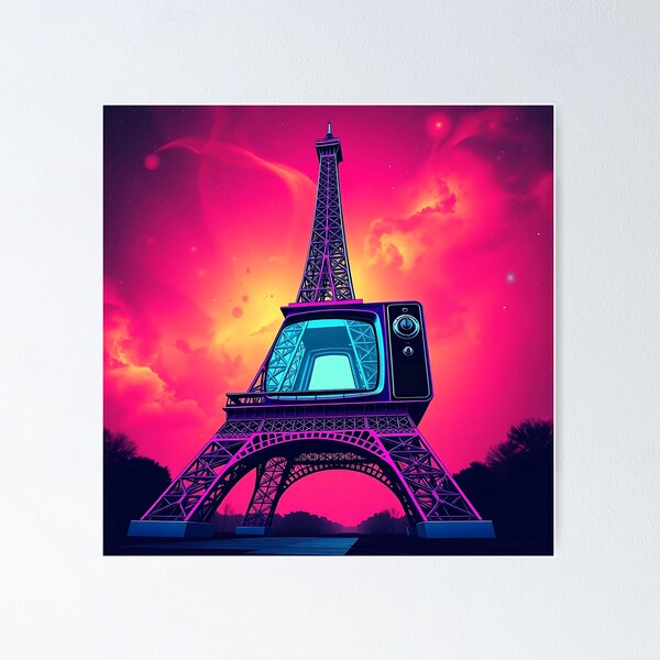 Item preview, 1980s Sci-Fi Eiffel Tower Art designed and sold by sharon1210.