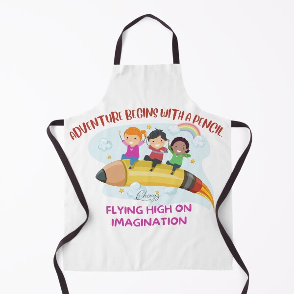 Item preview, Kids Riding Pencil Rocket of Imagination designed and sold by Chexyz.