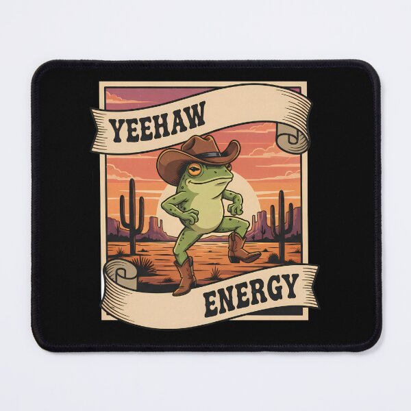 Item preview, Cowboy Frog Sticker – Yeehaw Energy Western Design designed and sold by Vrixat.