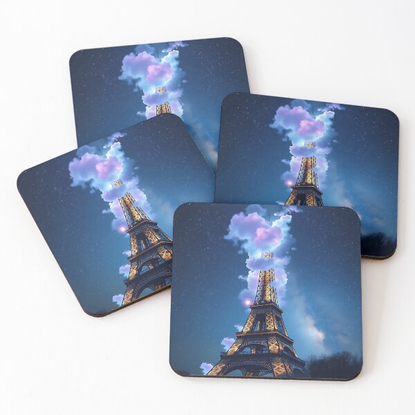 Item preview, Eiffel Tower with Cosmic Nebula designed and sold by sharon1210.