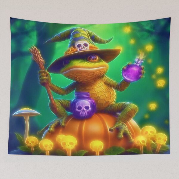 Item preview, The Witch Frog and the Enchanted Pumpkin — Halloween Fantasy Magic. designed and sold by Ralek.