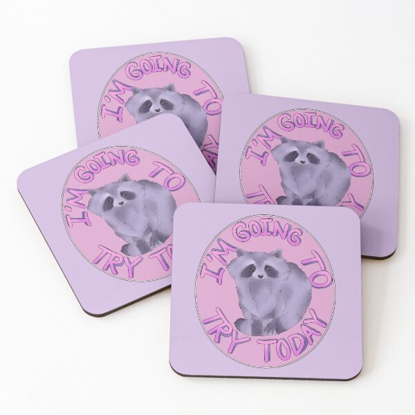 Item preview, I'm Going To Try Today Raccoon designed and sold by AvalonUnmuzzled.