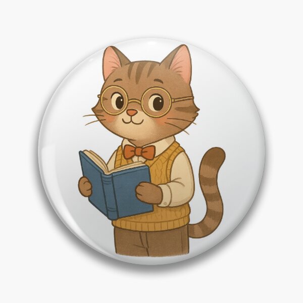 Item preview, Smart Cat with Glasses – Cute Book Lover Design designed and sold by ShopBrightNest.