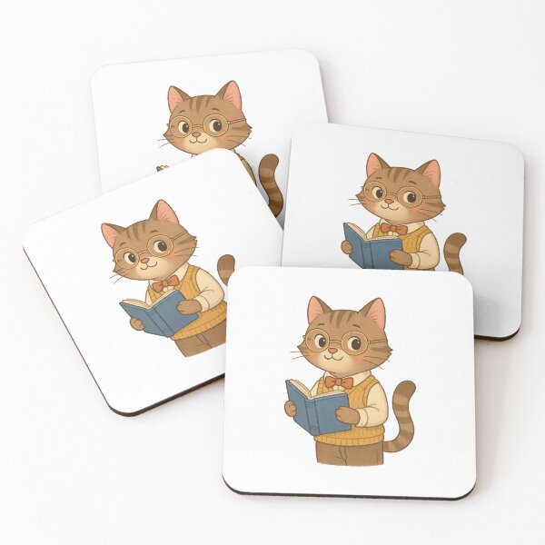 Item preview, Smart Cat with Glasses – Cute Book Lover Design designed and sold by ShopBrightNest.