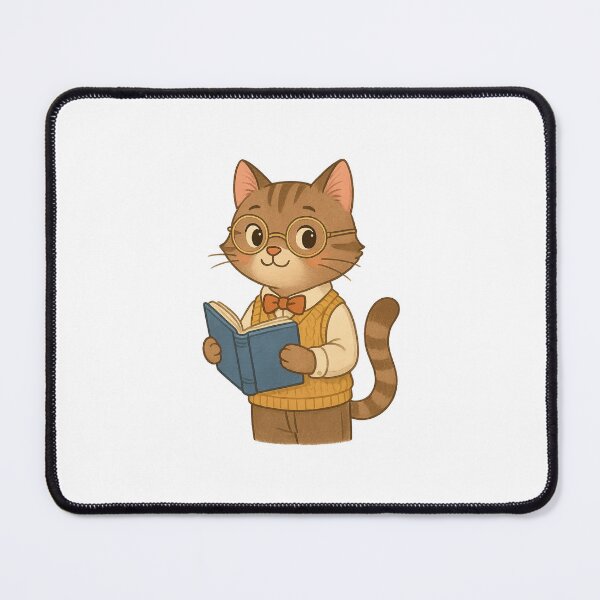 Item preview, Smart Cat with Glasses – Cute Book Lover Design designed and sold by ShopBrightNest.