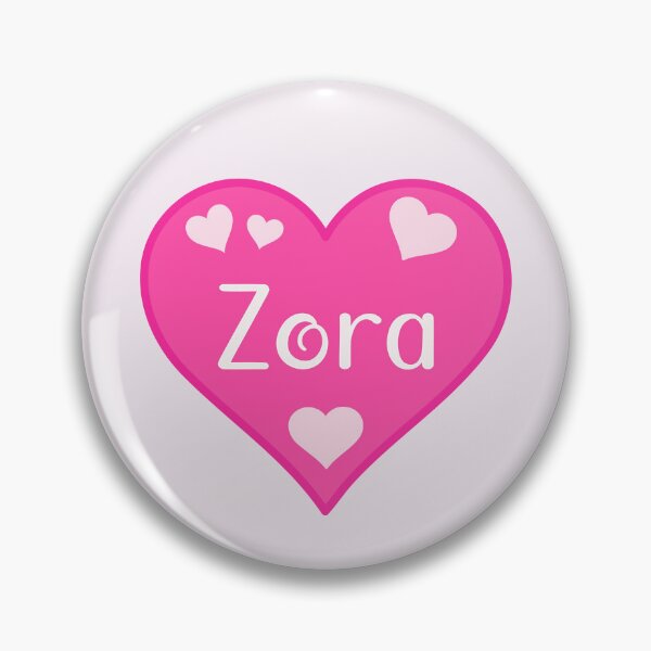 Item preview, Zora Name Pink Heart  designed and sold by Jeallan Designs.