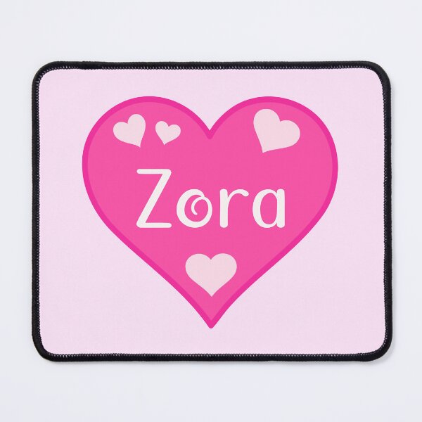 Item preview, Zora Name Pink Heart  designed and sold by Jeallan Designs.