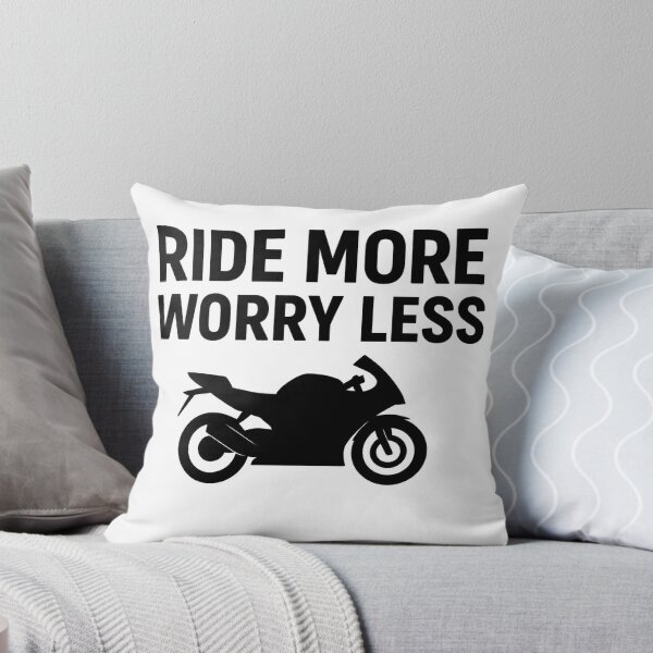 Item preview, Ride More Worry Less – Motorcycle Enthusiast Positive Lifestyle Design designed and sold by fjurcev.