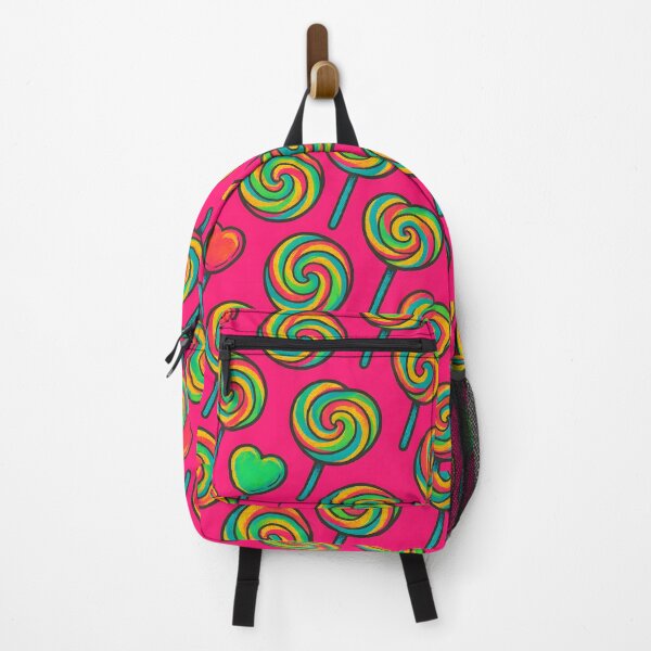 Item preview, Colorful Lollipop and Heart Candy Pattern on Pink designed and sold by SassyArtistry.