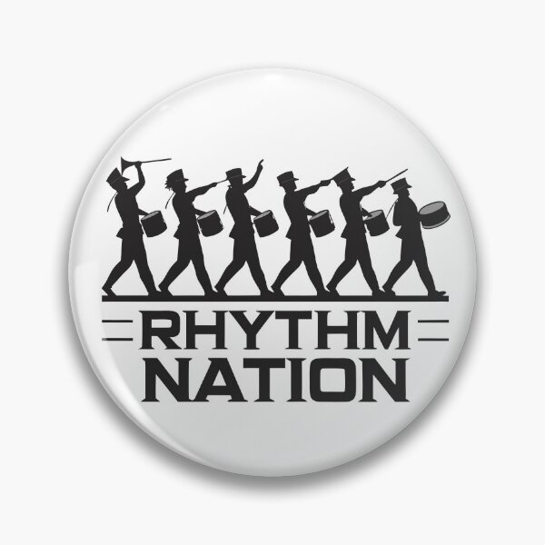 Item preview, Rhythm Nation Drumline Silhouette – Marching Band Percussion Design designed and sold by VividOrganica.