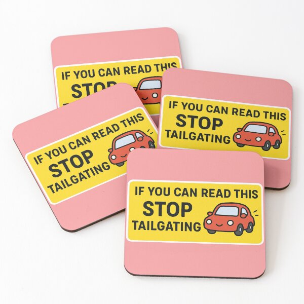 Item preview, Humorous Driving Decal: "If You Can Read This, Stop Tailgating" - A Funny Inspirational Quote for Road Safety designed and sold by bvdesignart.