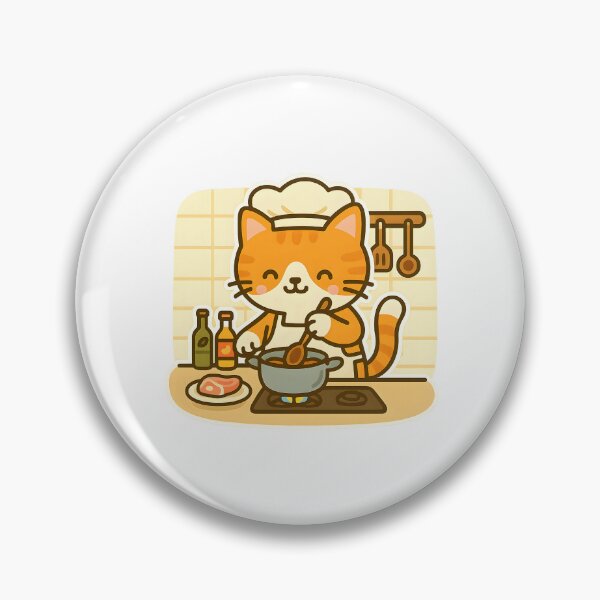 Item preview, Cute Ginger Cat Cooking in Kitchen designed and sold by SassyArtistry.