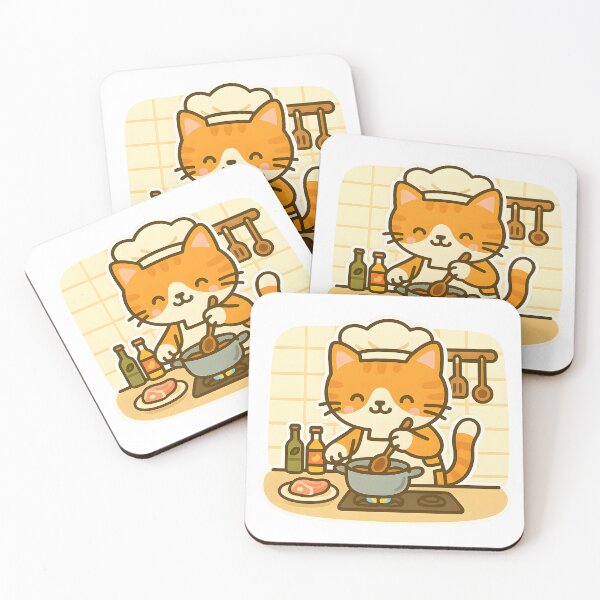 Item preview, Cute Ginger Cat Cooking in Kitchen designed and sold by SassyArtistry.