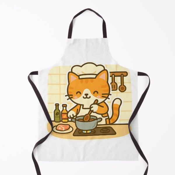 Item preview, Cute Ginger Cat Cooking in Kitchen designed and sold by SassyArtistry.