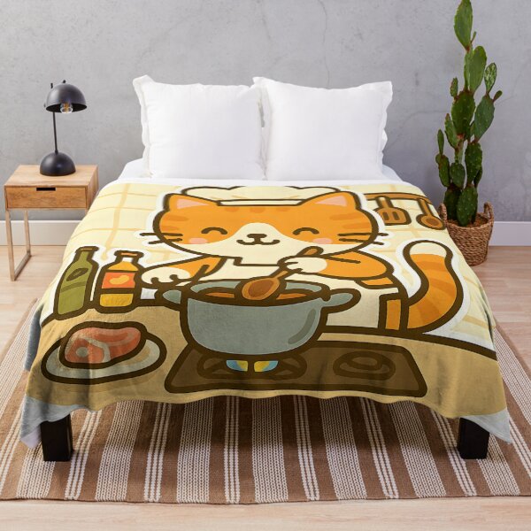 Item preview, Cute Ginger Cat Cooking in Kitchen designed and sold by SassyArtistry.