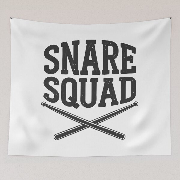 Item preview, Snare Squad Sticker – Drumline Percussion Varsity Typography Design designed and sold by VividOrganica.