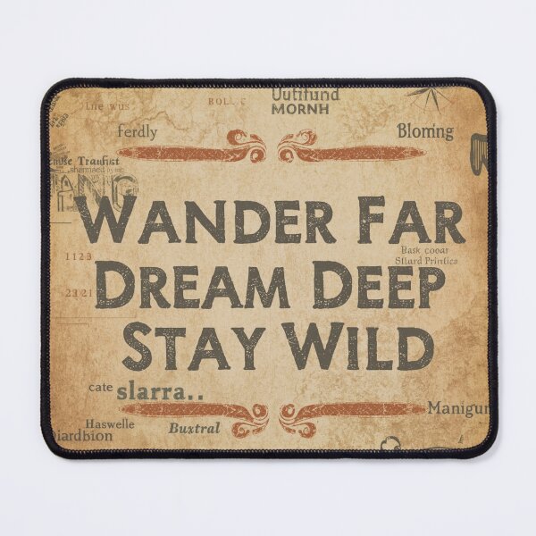 Item preview, Wander Far Dream Deep Stay Wild Vintage Map Design designed and sold by Hoahana Unique Design.