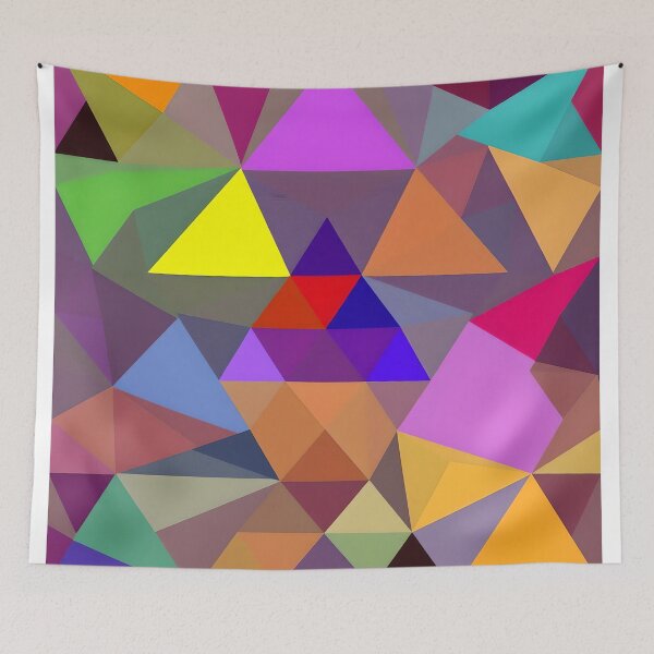 Item preview, triangular abstract pattern colorful design designed and sold by SmashingDeals.