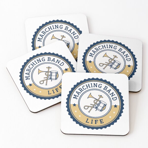 Item preview, Marching Band Life Badge – Trumpet and Snare Drum Collegiate Design designed and sold by VividOrganica.