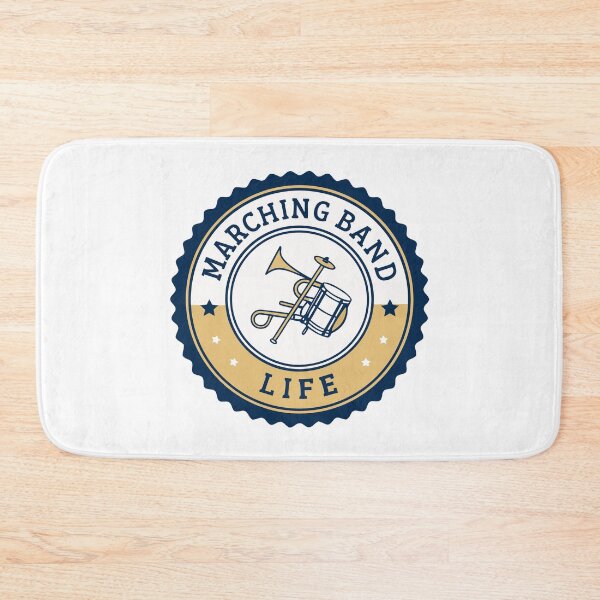 Item preview, Marching Band Life Badge – Trumpet and Snare Drum Collegiate Design designed and sold by VividOrganica.