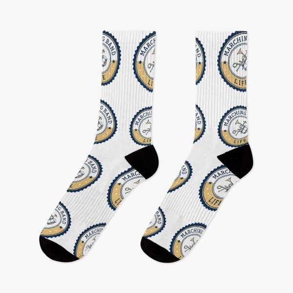 Item preview, Marching Band Life Badge – Trumpet and Snare Drum Collegiate Design designed and sold by VividOrganica.