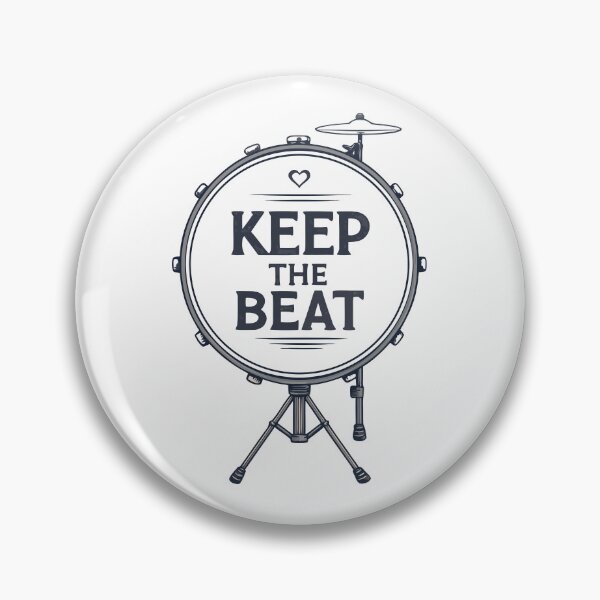 Item preview, Keep the Beat Bass Drum T-Shirt – Minimal Percussion Music Design designed and sold by VividOrganica.