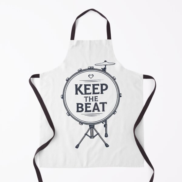 Item preview, Keep the Beat Bass Drum T-Shirt – Minimal Percussion Music Design designed and sold by VividOrganica.