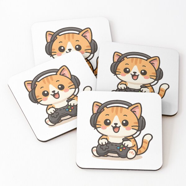 Item preview, Cute Ginger Cat Gamer with Headset designed and sold by SassyArtistry.