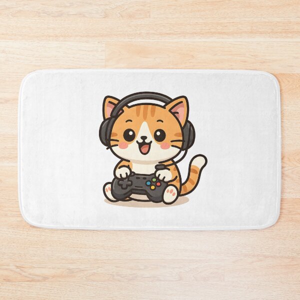 Item preview, Cute Ginger Cat Gamer with Headset designed and sold by SassyArtistry.