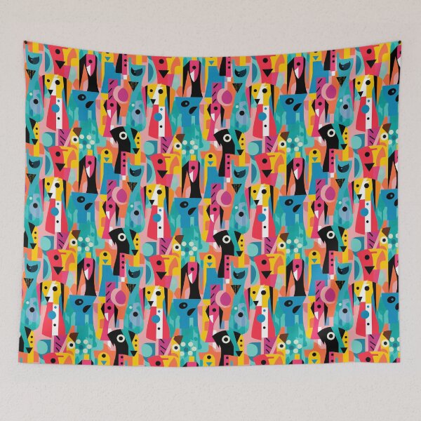 Item preview, Colorful Abstract Dog Geometric Art designed and sold by ScotlandYards Designs.