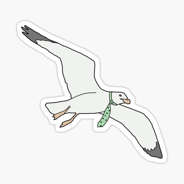 Tie Seagull Sticker