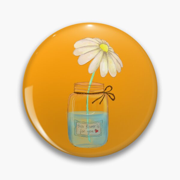 Item preview, White flower in a glass jar designed and sold by emyna_2217.