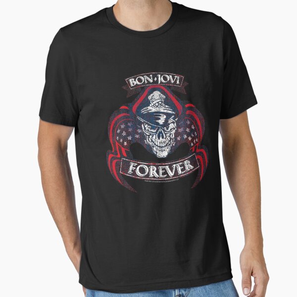 Bon Jovi Heart - Camiseta Negra Para Adultos, Negro
