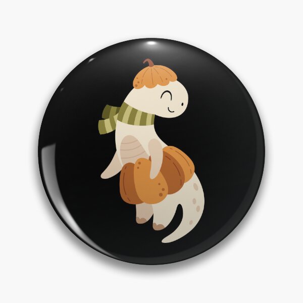 Item preview, Cute Halloween Dinosaur in a Pumpkin Costume designed and sold by Julza Art.