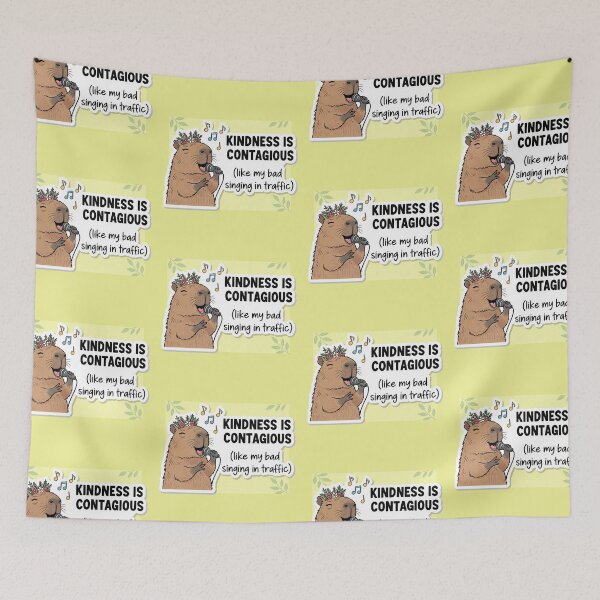 Item preview, "Kindness is Contagious (Like My Bad Singing in Traffic)" A Humorous Inspirational Quote for a Better Commute designed and sold by bvdesignart.