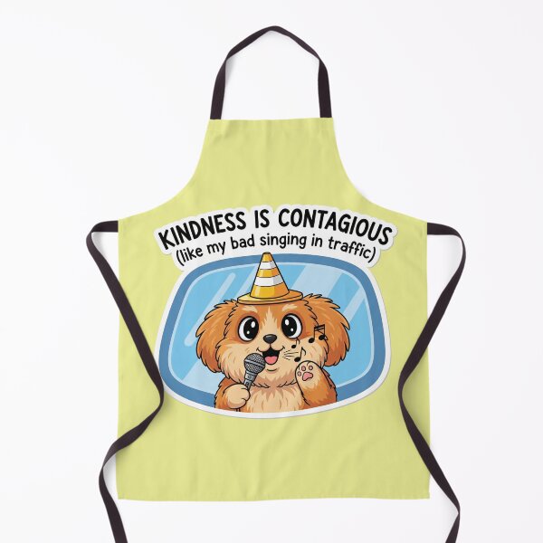 Item preview, "Kindness is Contagious (Like My Bad Singing in Traffic)" A Humorous Inspirational Quote for a Better Commute designed and sold by bvdesignart.