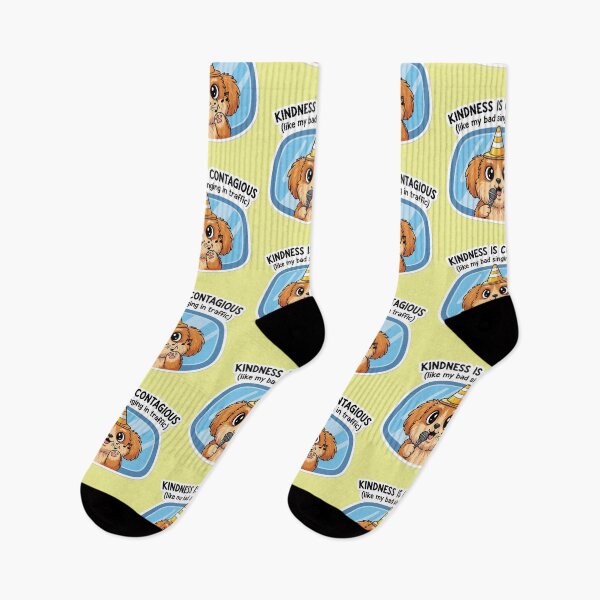 Item preview, "Kindness is Contagious (Like My Bad Singing in Traffic)" A Humorous Inspirational Quote for a Better Commute designed and sold by bvdesignart.